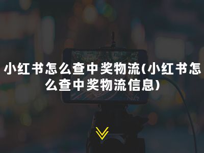 小红书怎么查中奖物流(小红书怎么查中奖物流信息)