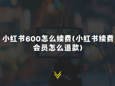 小红书600怎么续费(小红书续费会员怎么退款)