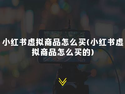 小红书虚拟商品怎么买(小红书虚拟商品怎么买的)